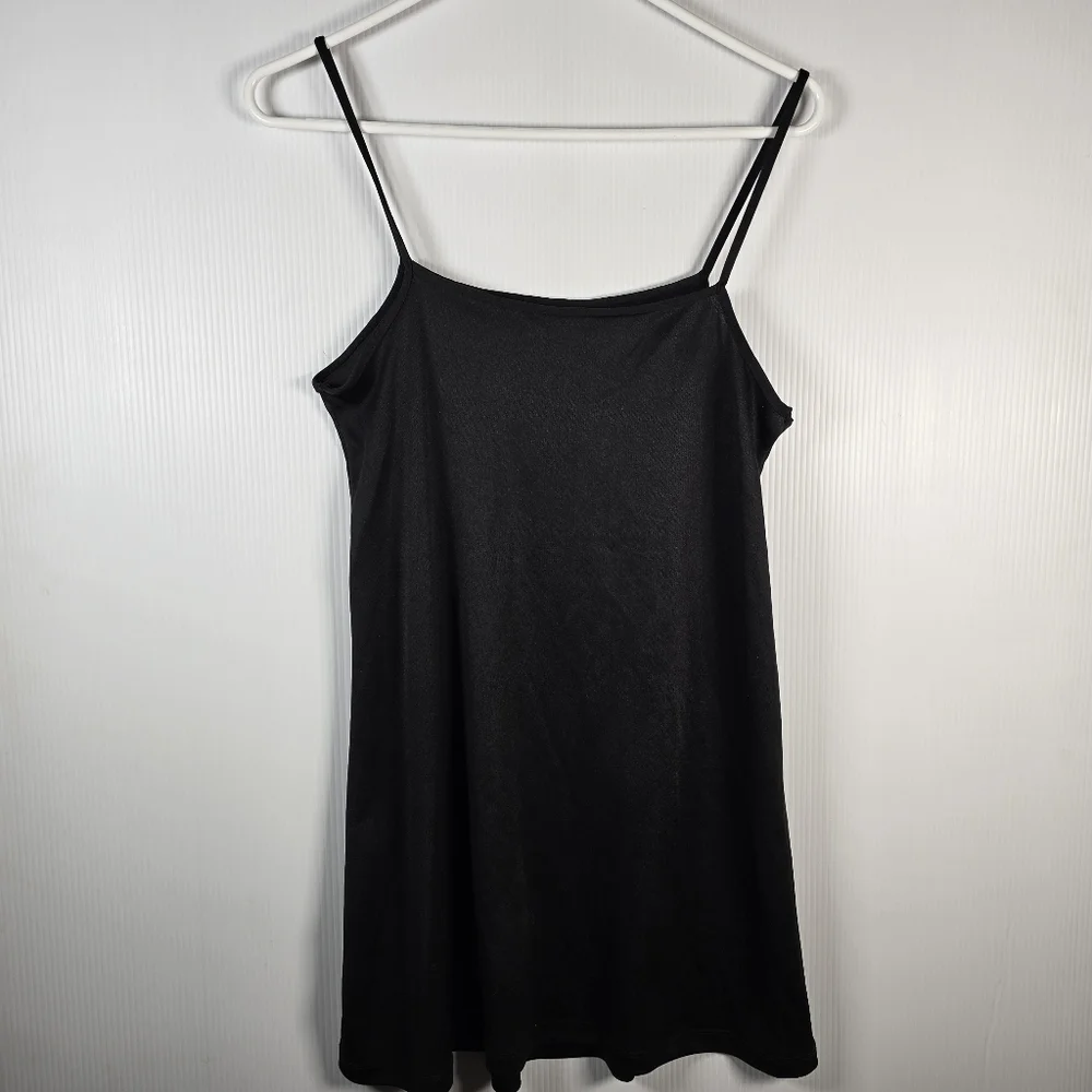 Free People Black Lace Dress with Pink Geometric Patterns Black Slip Under SizeS
